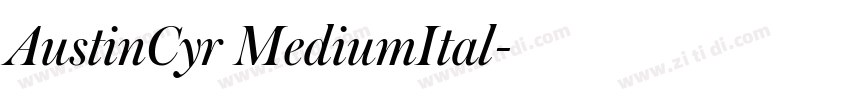 AustinCyr MediumItal字体转换